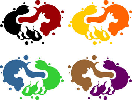 stock logo bubble dogのイラスト素材