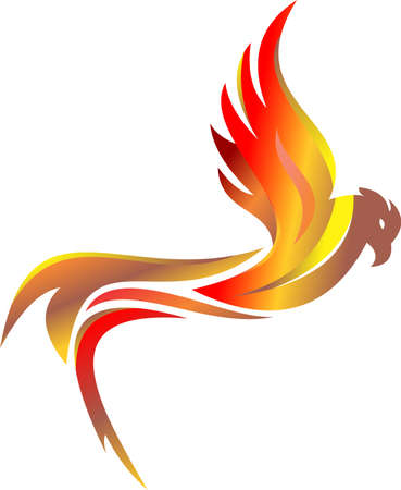 stock logo flaming birdsのイラスト素材