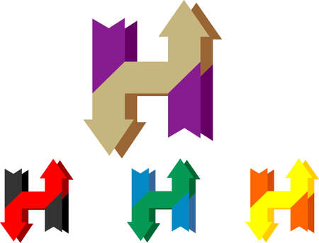stock logo letters h illustrationのイラスト素材