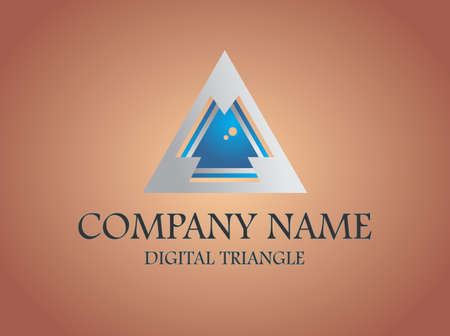 triangle digital technology abstractのイラスト素材