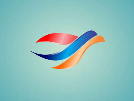 three color of eagle birdのイラスト素材