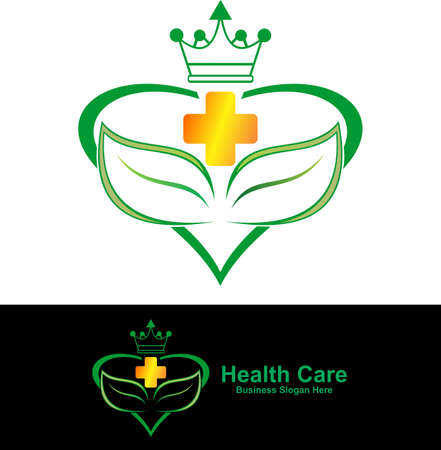 logo king of health care natureのイラスト素材