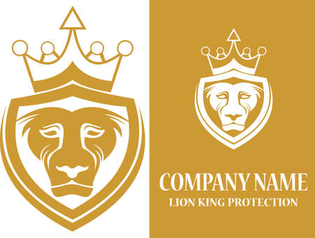 lion king protection logoのイラスト素材