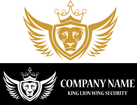 lion king flying logoのイラスト素材