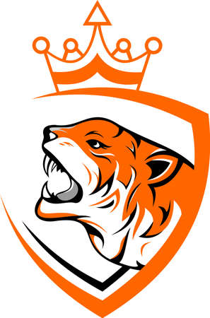 king tiger protection logoのイラスト素材