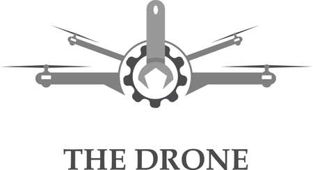 logo the drone service machineのイラスト素材