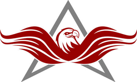 logo eagle bird flyingのイラスト素材