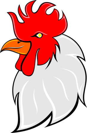 rooster cartoon headのイラスト素材