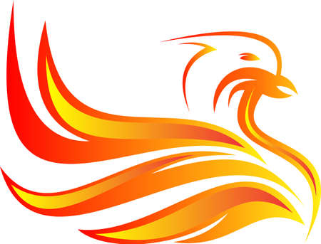 phoenix bird logoのイラスト素材