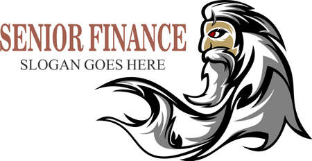 the senior old man logoのイラスト素材