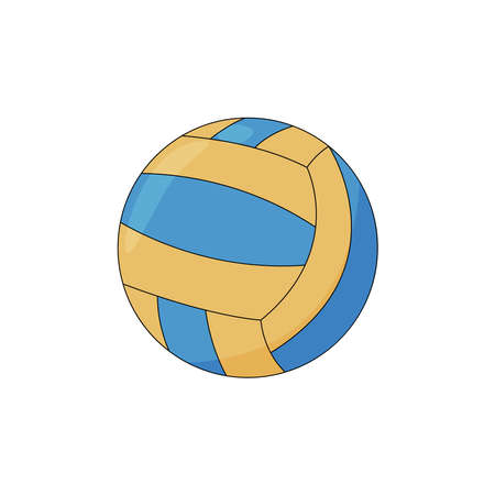 Volleyball ball isolated. Volleyball team sports game. Vector flat object illustration.のイラスト素材