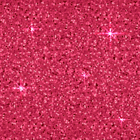 Glitter background. 2023 Viva Magenta color. Square backdrop with shiny glitter effect. Abstract vector illustrationのイラスト素材