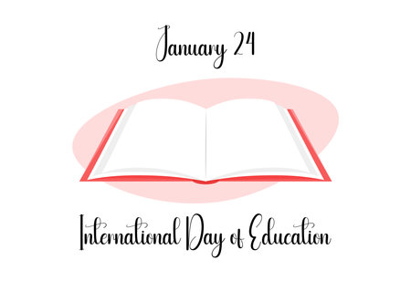 International Day of Education January 24 banner. World educational holiday. Vector illustrationのイラスト素材