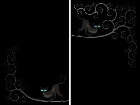 Flayer with cats two sides based template  
のイラスト素材