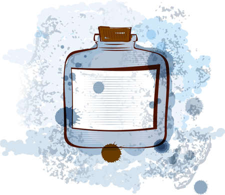 illustration of an old fashioned water colored jar
のイラスト素材