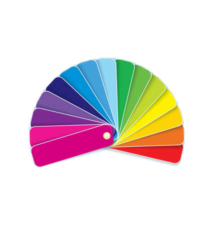Vector illustration of many colorful paint swatches in rainbow circle

のイラスト素材