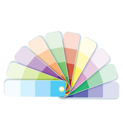 Vector illustration of colorful paint swatches with tint gradation
のイラスト素材