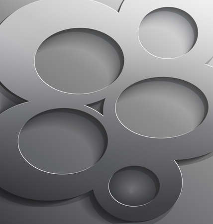 Vector illustration of gray steel 3d frames with realistic shadow
のイラスト素材