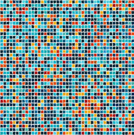 Seamless mosaic background flat colored with rough edges.のイラスト素材