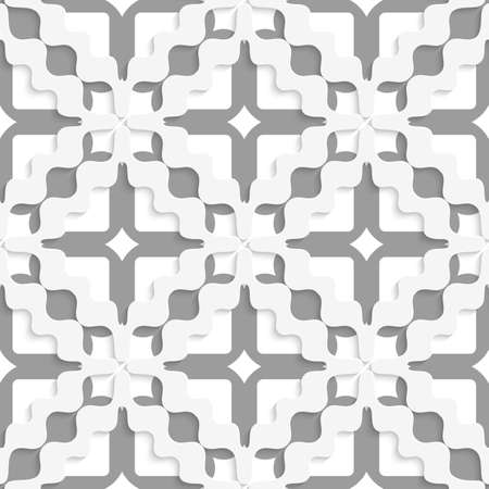 Abstract 3d seamless background. Diagonal white and gray wavy squares pattern with cut out of paper effect.


のイラスト素材