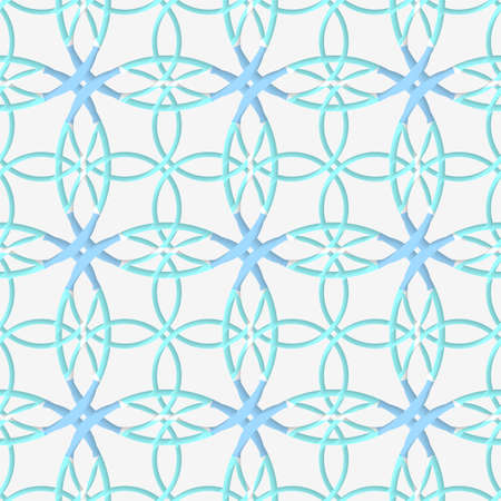 Abstract 3d seamless background. Geometrical pattern with lace ornament and blue with cut out of paper effect.


のイラスト素材
