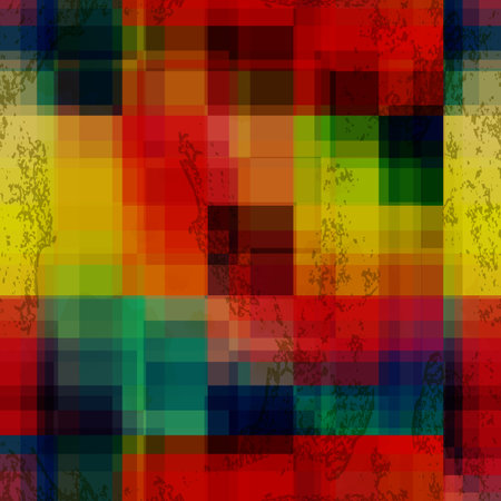 Abstract colorful seamless background. Rainbow colored old ganged blurred mosaic pattern.のイラスト素材