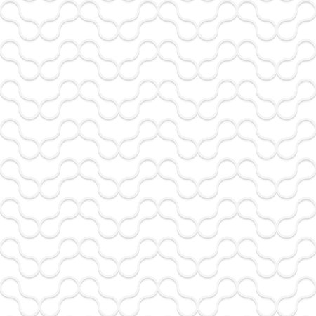 Seamless geometric background. Modern monochrome 3D texture. Pattern with realistic shadow and cut out of paper effect.3D white rounded shapes forming grid.のイラスト素材