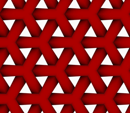 Seamless geometric background. Pattern with realistic shadow and cut out of paper effect.Colored.3D...