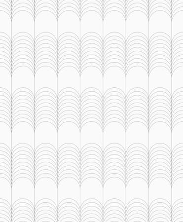 Abstract geometric background. Seamless flat monochrome pattern. Simple design.Slim gray circles forming ridges.のイラスト素材