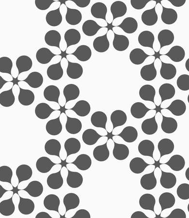 Abstract geometrical pattern. Modern monochrome background.Flat gray with flower forming grid.のイラスト素材