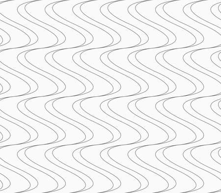 Abstract geometrical pattern. Modern monochrome background.Flat gray with slim vertical waves.のイラスト素材