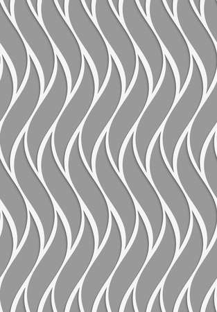 Stylish 3d pattern. Background with paper like perforated effect. Geometric design.Perforated paper with wavy reticulated tile.のイラスト素材