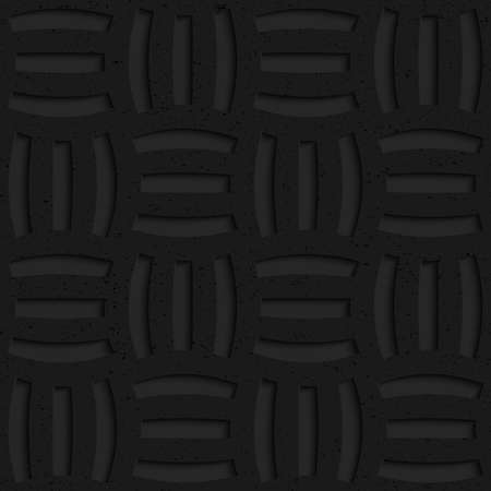 Seamless geometric background. Pattern with 3D texture and realistic shadow.Textured black plastic three holes pin will.のイラスト素材