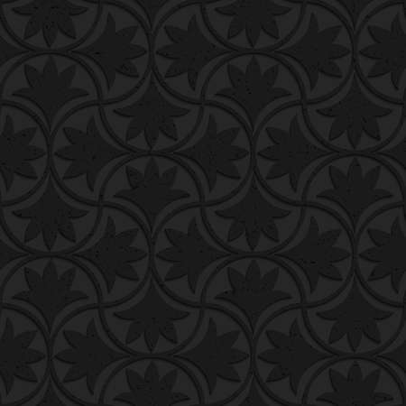 Seamless geometric background. Pattern with 3D texture and realistic shadow.Textured black plastic floral pin will.のイラスト素材