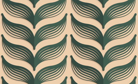 Vintage colored simple seamless pattern. Background with paper fold and 3d realistic shadow.Retro...