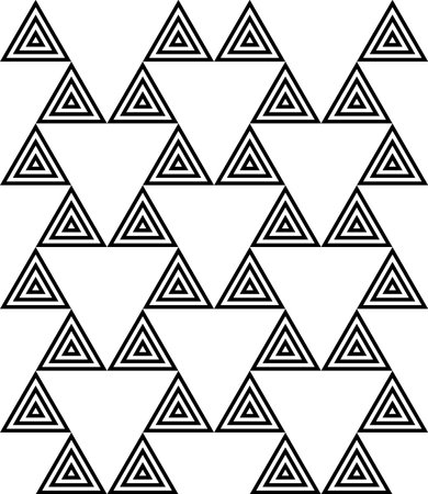 Black and white triangles forming triangles.Seamless stylish geometric background. Modern abstract...
