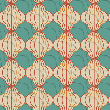 Retro 3D green diagonal wavy striped bulbs.Abstract layered pattern. Bright colored background with realistic shadow and thee dimensional effect.のイラスト素材