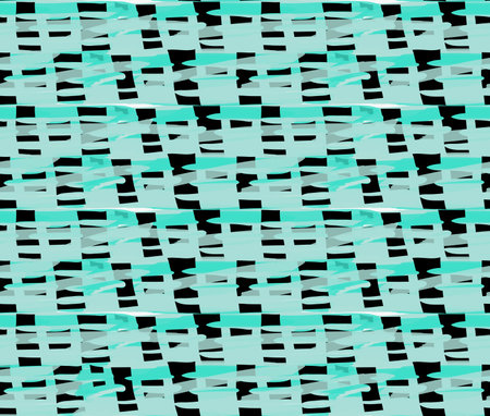 Artistic color brushed green texture with black rectangles.Hand drawn with ink and marker brush...