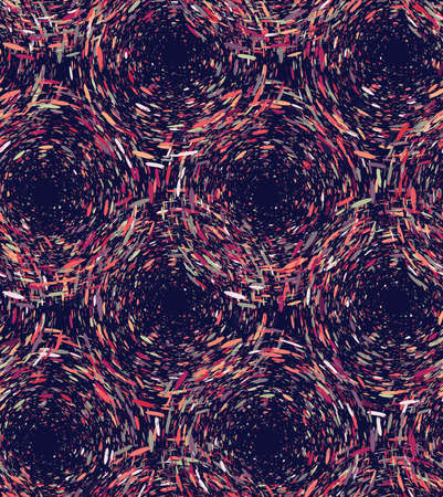 Swirling colored circles with red.Modern pattern. Swirling circles with color.のイラスト素材