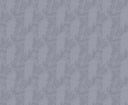 Overlapping triangles on gray.Hand drawn seamless background.Rough hatched pattern. Fabric design.のイラスト素材