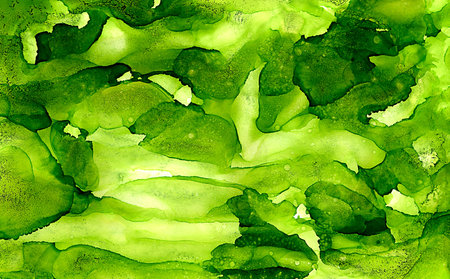 Abstract painted light green textured.Colorful background hand drawn with bright inks and watercolor...