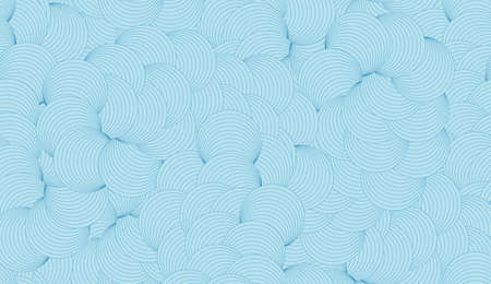 Blue striped swirling abstract shapes. Seamless pattern for fashion fabric textile. Repainting background in vintage retro colors.のイラスト素材