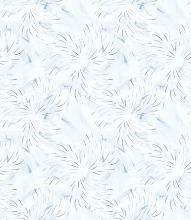 Swirly overlapping stocks white with fir.Hand drawn with ink and marker brush seamless background.のイラスト素材