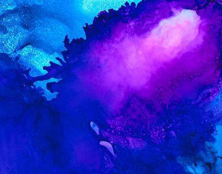 Deep blue light pink color textured.Colorful background hand drawn with bright inks and watercolor...