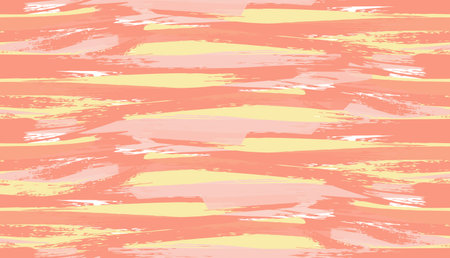 Repeating pattern with Orange yellow paint texture.Hand drawn with rough paint seamless background. Colorful brushed backdrop with some grunge texture and overlapping strokes.のイラスト素材