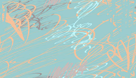 Rough scribbles and doodles.Abstract seamless pattern. Universal bright background for greeting cards, invitations. Had drawn ink and marker watercolor texture.のイラスト素材