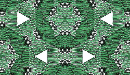 Vector seamless pattern with mandala shape. Vintage colored floral decorative repainting background...