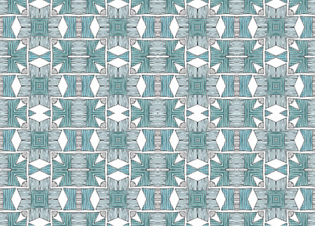 Seamless striped vector pattern. Vintage colored decorative repainting background with tribal and...