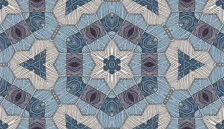 Seamless striped vector pattern. Colored decorative repainting background with tribal and ethnic...