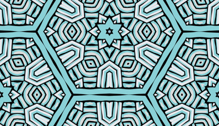 Seamless striped vector pattern. Colored decorative repainting background with tribal and ethnic...